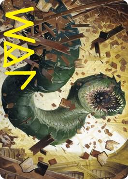 Bookwurm Art Card (Gold-Stamped Signature) card image