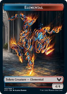 Elemental (2) // Treasure (7) Double-Sided Token card image