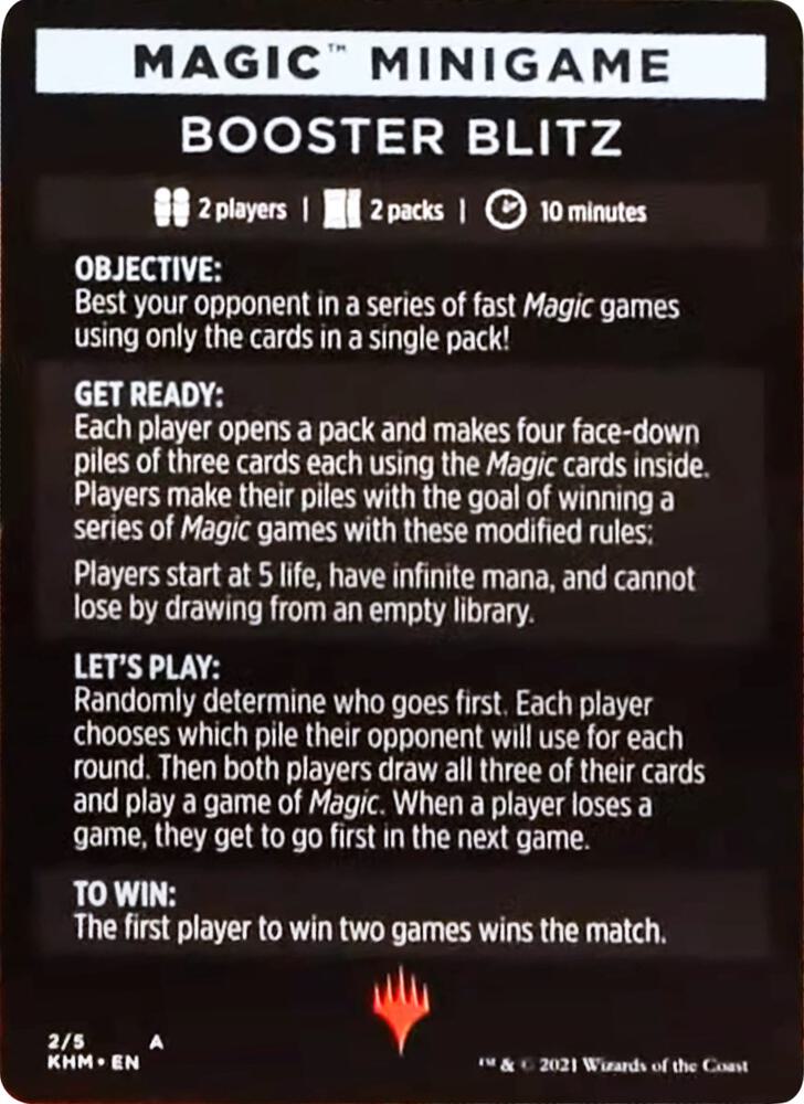 Magic Minigame: Booster Blitz card image