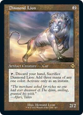 Diamond Lion (Retro Frame) (Foil Etched) card image