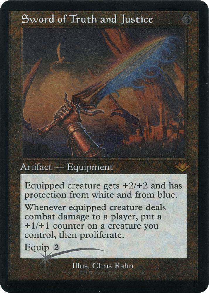Sword of Truth and Justice (Retro Frame) (Foil Etched) card image