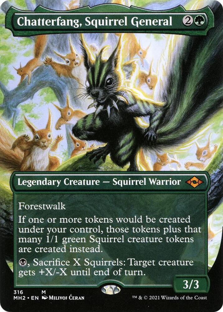 Chatterfang, Squirrel General (Borderless) card image