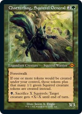 Chatterfang, Squirrel General (Retro Frame) (Foil Etched) card image
