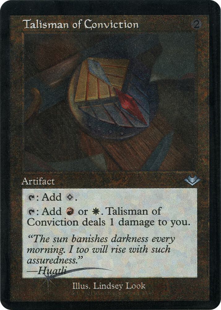 Talisman of Conviction (Retro Frame) (Foil Etched) card image