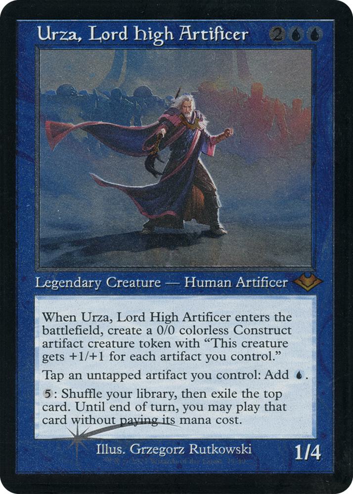 Urza, Lord High Artificer (Retro Frame) (Foil Etched) card image