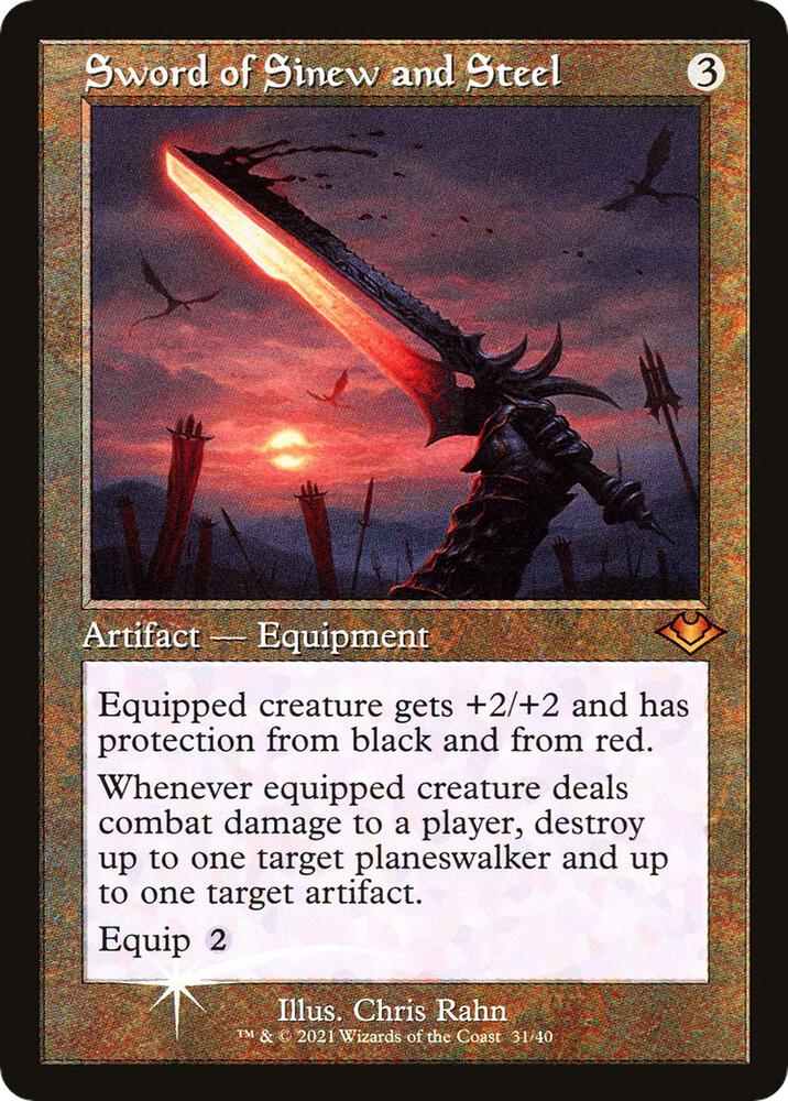 Sword of Sinew and Steel (Retro Frame) card image