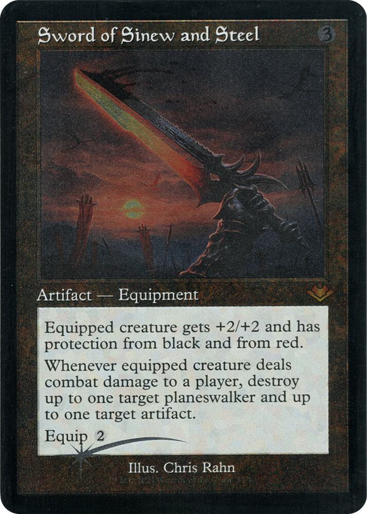 Sword of Sinew and Steel (Retro Frame) (Foil Etched) card image