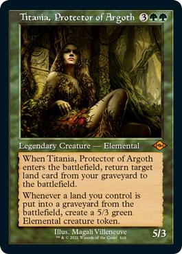 Titania, Protector of Argoth (Retro Frame) (Foil Etched) card image