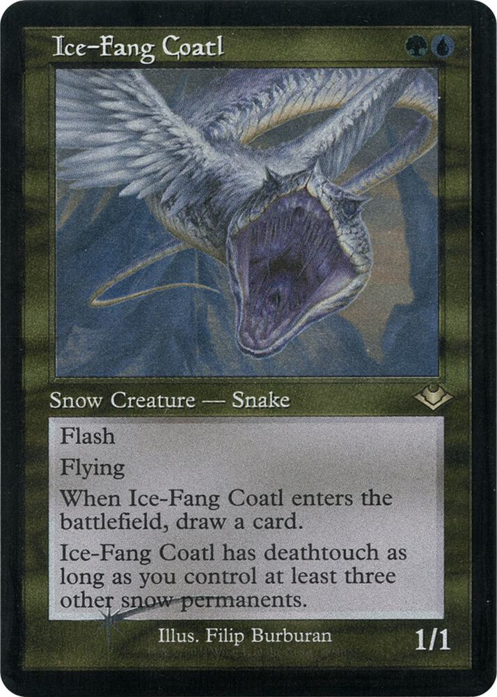 Ice-Fang Coatl (Retro Frame) (Foil Etched) card image