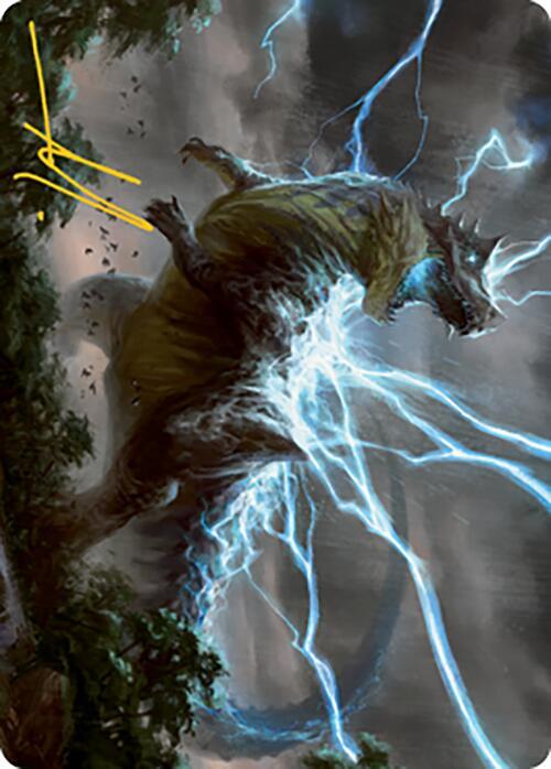Thrasta, Tempest's Roar Art Card (41/81) (Gold-Stamped Signature) card image