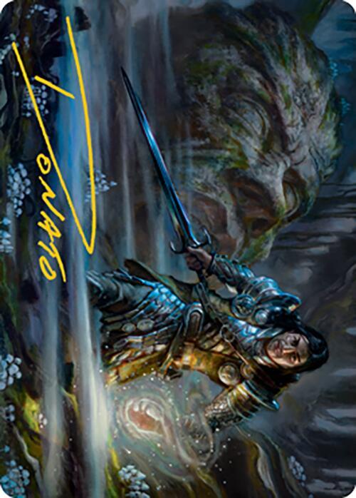 Carth the Lion Art Card (Gold-Stamped Signature) card image