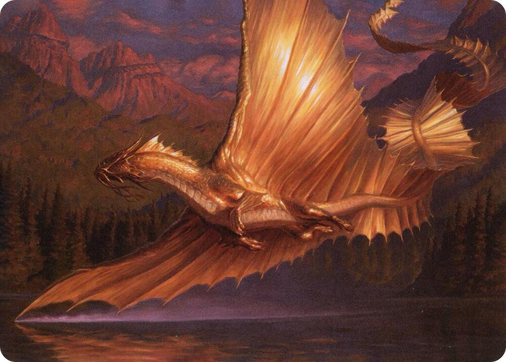 Adult Gold Dragon Art Card card image