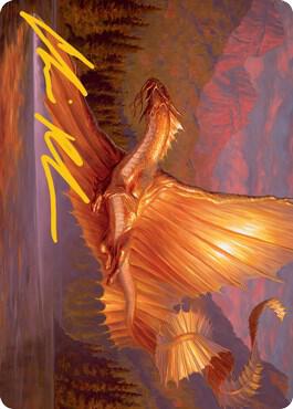 Adult Gold Dragon Art Card (Gold-Stamped Signature) card image