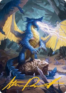 Blue Dragon Art Card (Gold-Stamped Signature) card image