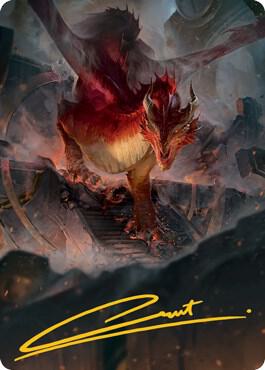 Red Dragon Art Card (Gold-Stamped Signature) card image