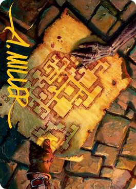 Dungeon Map Art Card (Gold-Stamped Signature) card image