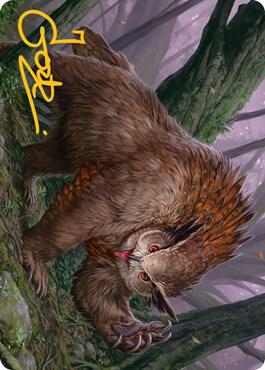 Owlbear Art Card (Gold-Stamped Signature) card image
