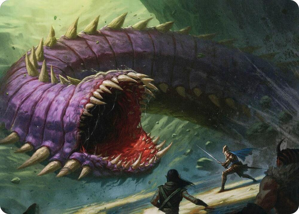 Purple Worm Art Card card image
