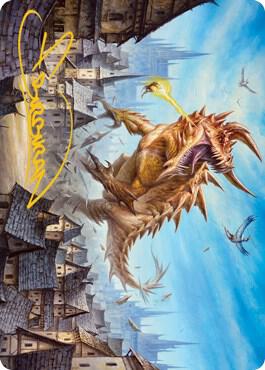 Tarrasque Art Card (Gold-Stamped Signature) card image