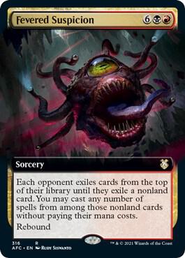 Fevered Suspicion (Extended Art) card image