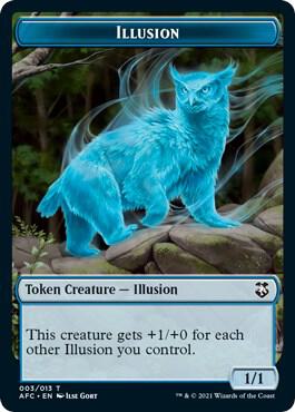Illusion // Zombie Double-Sided Token card image