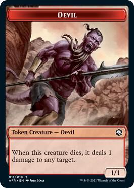 Devil // Emblem - Zariel, Archduke of Avernus Double-Sided Token card image