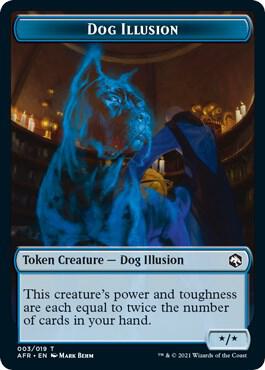 Dog Illusion // Emblem - Zariel, Archduke of Avernus Double-Sided Token card image