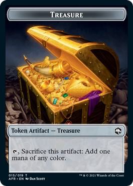 Treasure // Icingdeath, Frost Tongue Double-Sided Token card image