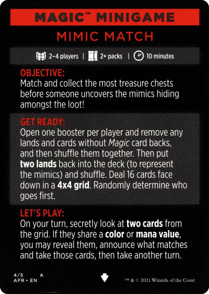 Magic Minigame: Mimic Match card image