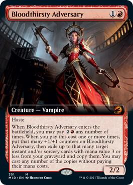 Bloodthirsty Adversary (Extended Art) card image