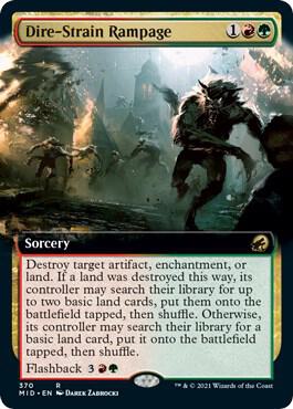 Dire-Strain Rampage (Extended Art) card image
