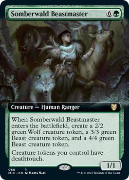 Somberwald Beastmaster (Extended Art) card image