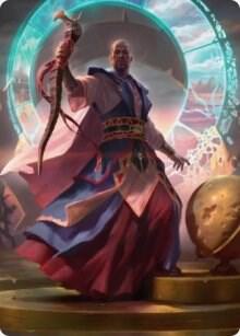 Teferi, Who Slows the Sunset Art Card card image