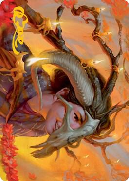 Hedgewitch's Mask Art Card (Gold-Stamped Signature) card image