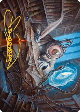 Unblinking Observer Art Card (Gold-Stamped Signature) card image