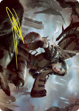 Sawblade Slinger Art Card (Gold-Stamped Signature) card image