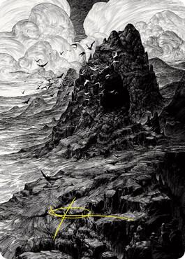 Mountain Art Card (Gold-Stamped Signature) card image