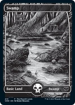 Swamp (Moonlit Land) (Foil Etched) card image