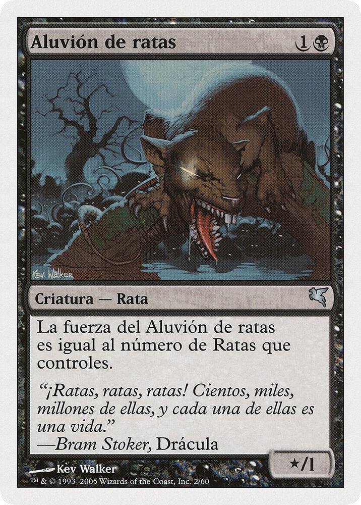 Swarm of Rats (Spanish) - "Aluvion de ratas" (A2) card image