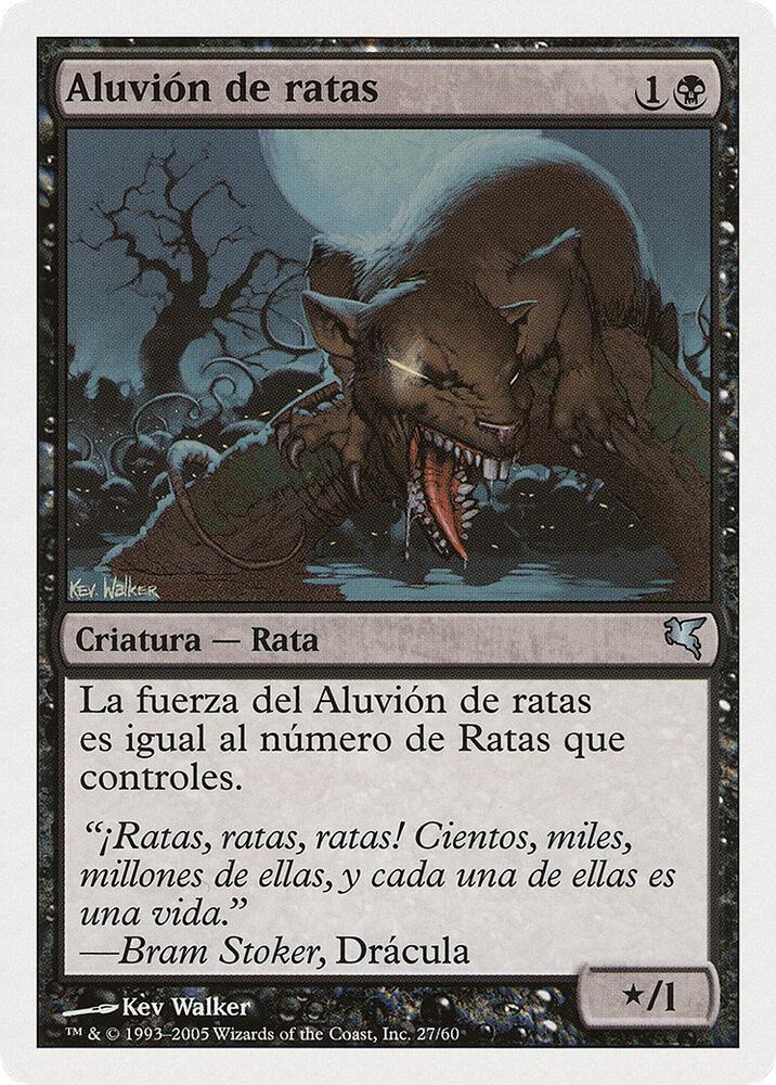 Swarm of Rats (Spanish) - "Aluvion de ratas" (A27) card image