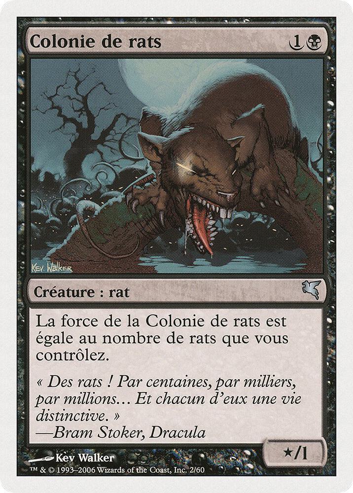 Swarm of Rats (French) - "Colonie de rats" (A2) card image