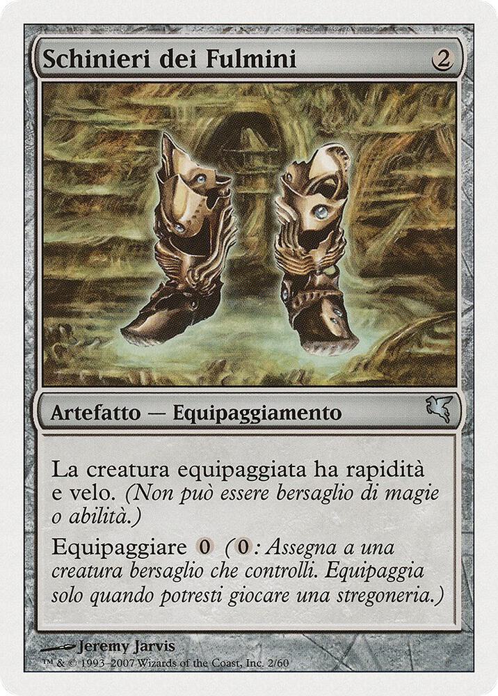 Lightning Greaves (Italian) - "Schinieri dei Fulmini" card image