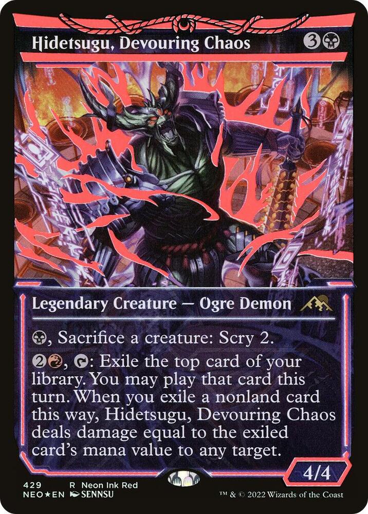 Hidetsugu, Devouring Chaos (Neon Red) card image