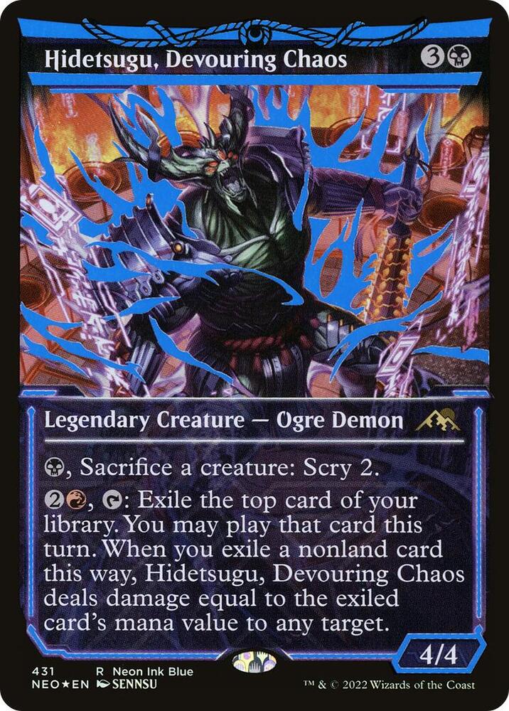 Hidetsugu, Devouring Chaos (Neon Blue) card image
