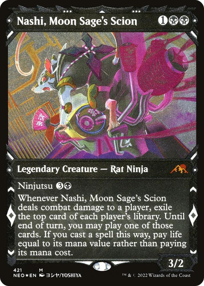 Nashi, Moon Sage's Scion (Showcase) (Foil Etched) card image