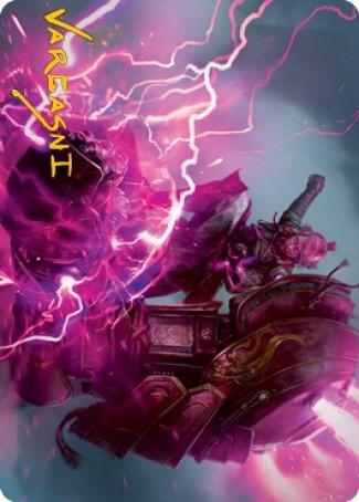 Voltage Surge Art Card (Gold-Stamped Signature) card image
