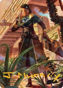 Vivien on the Hunt Art Card (Gold-Stamped Signature) card image