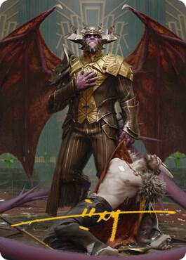 Ob Nixilis, the Adversary Art Card (31/81) (Gold-Stamped Signature) card image