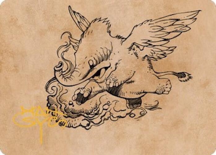 Lulu, Loyal Hollyphant Art Card (Gold-Stamped Signature) card image