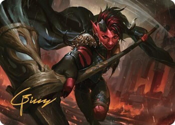 Karlach, Fury of Avernus Art Card (34/81) (Gold-Stamped Signature) card image